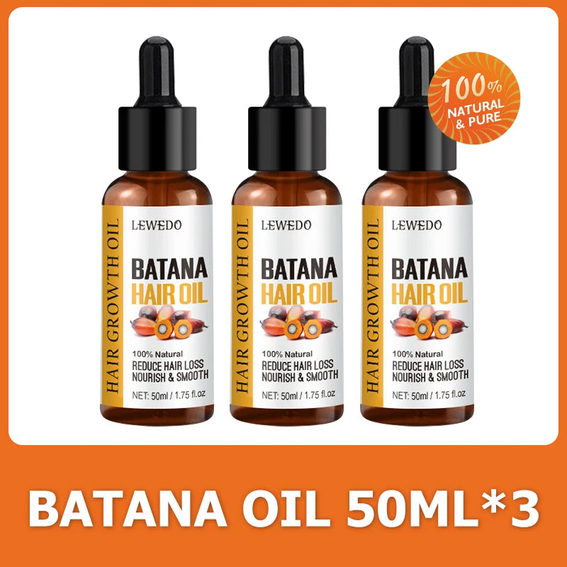 Huile de Batana Pure Lewedo Naturals – Repousse Rapide, Anti-Chute & Brillance | Soin Capillaire Naturel | Homme & Femme