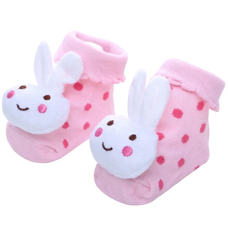 Chaussettes Bébé Unisexe Motifs Animaux Cartoon – Antidérapantes Nouveau-Né Toddler Cadeau Naissance