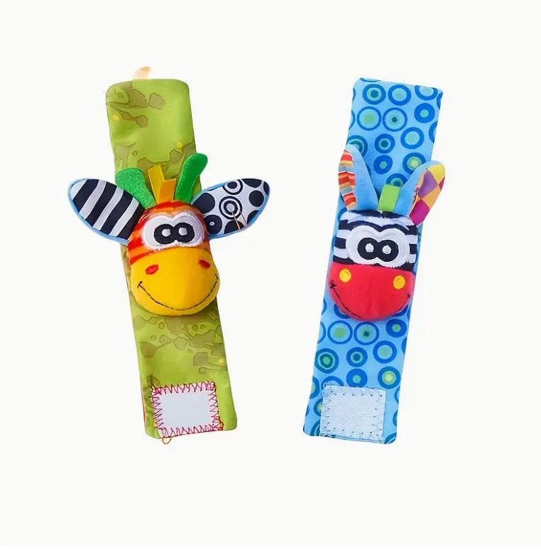 Set Hochet Poignet + Chaussettes Découverte Pieds Bébé – Jouets Éveil Nouveau-Né 0-12 Mois Cadeau Naissance