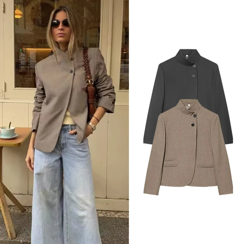 Blazer Femme Élégant Printemps 2026 – Veste Légère Style Street Voyage & Vacances | Tendance Jeune