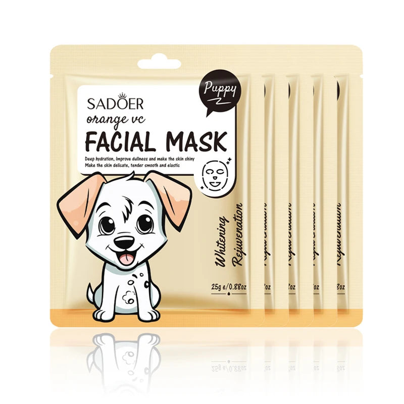 Masques Visage Fruits Frais SADOER – Lot de 5 | Hydratation, Éclat & Apaisement | Soin Peau Quotidien