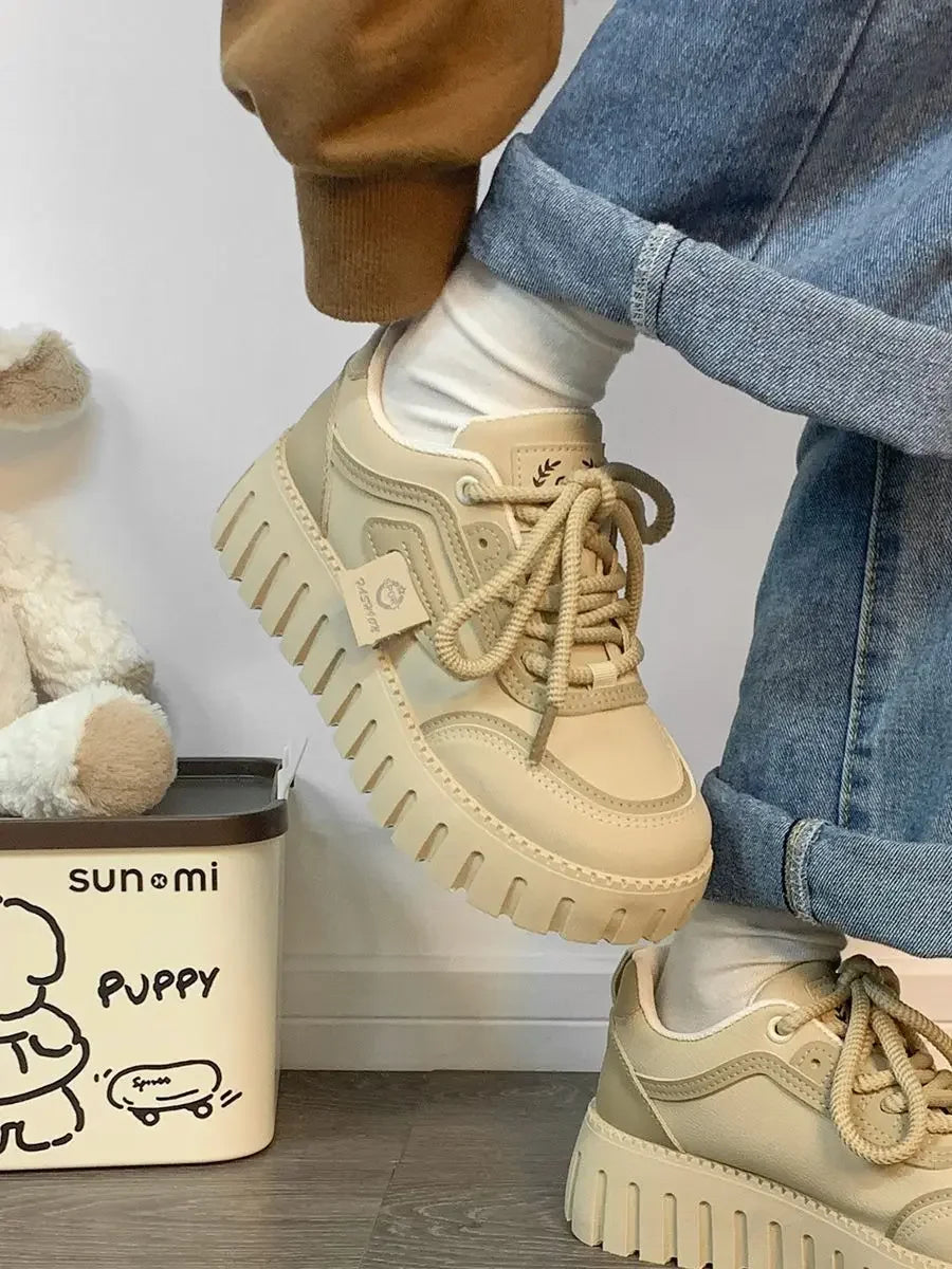 Chaussures Plateforme Y2k Femme Luxe 2025 – Bout Rond Haute Plateforme Designer Daily