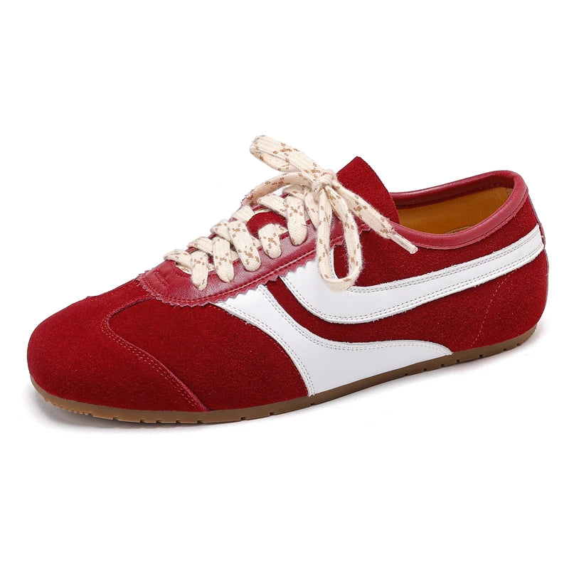 ASUMER Sneakers Suède Vache Femme 34-43 – Flat Confortables Casual Printemps Été