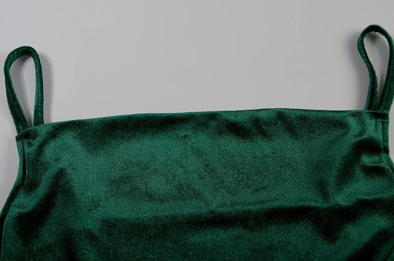 Robe Maxi Velours Sans Manches Fente Sexy - Style Y2K Élégant Soirée & Streetwear Femme