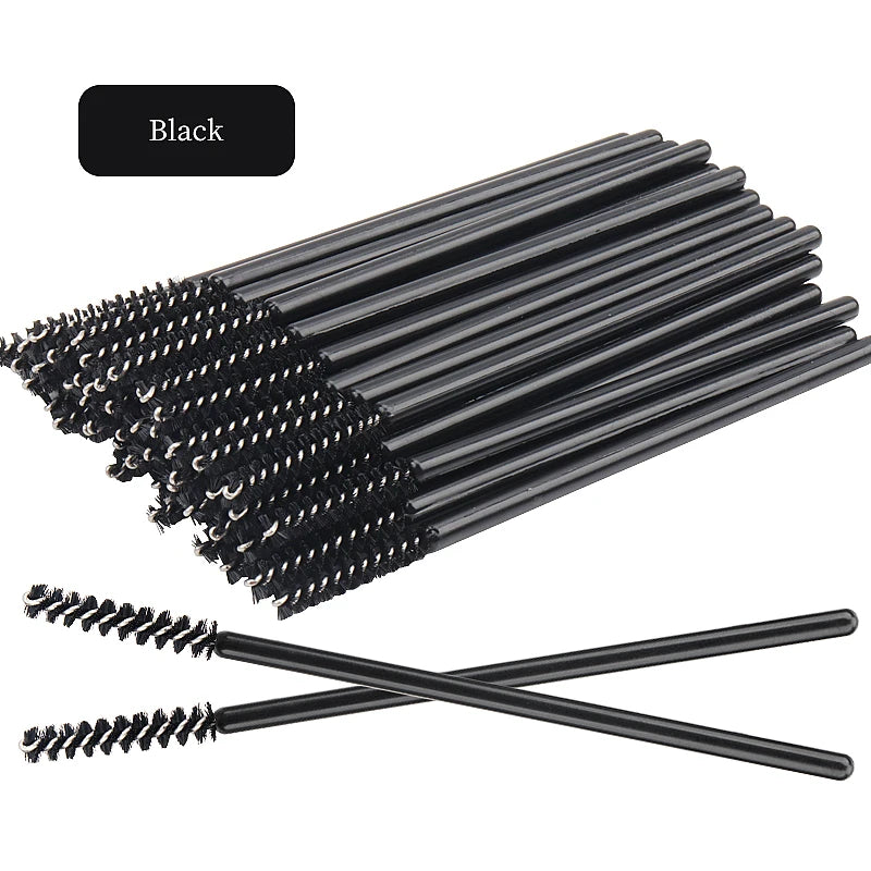 Brosses Crystal Cils & Sourcils Jetables – Lot 50 Pcs | Peigne Mascara & Extension