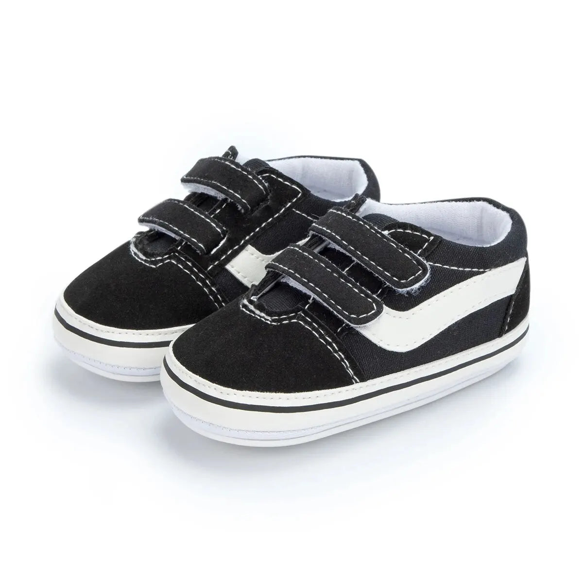 Chaussures Bébé Toile Unisexe Semelle Antidérapante – Sneakers Premiers Pas Garçon Fille Casual