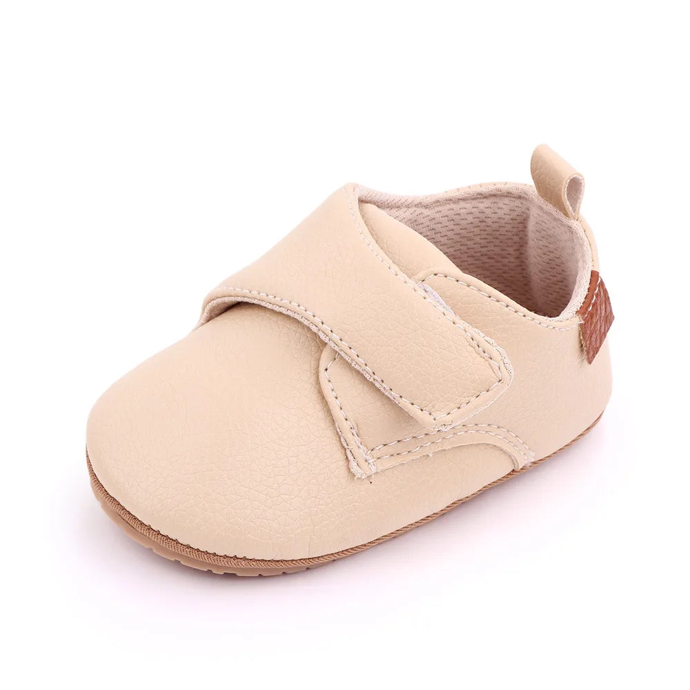 Chaussures Bébé Premiers Pas Cuir Semelle Caoutchouc Antidérapante – Mocassins Unisexe Nouveau-Né Toddler