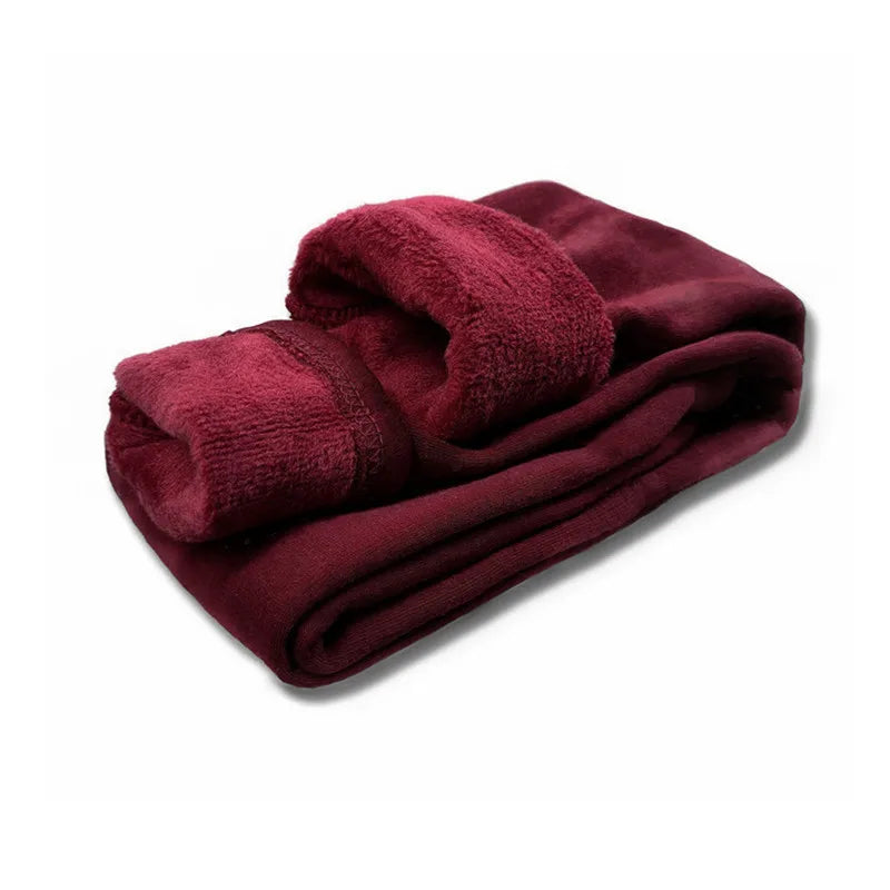 Legging Velours Pois Fille Bébé – Pantalon Chaud Stretch Coton Taille Élastique Automne Hiver Enfant