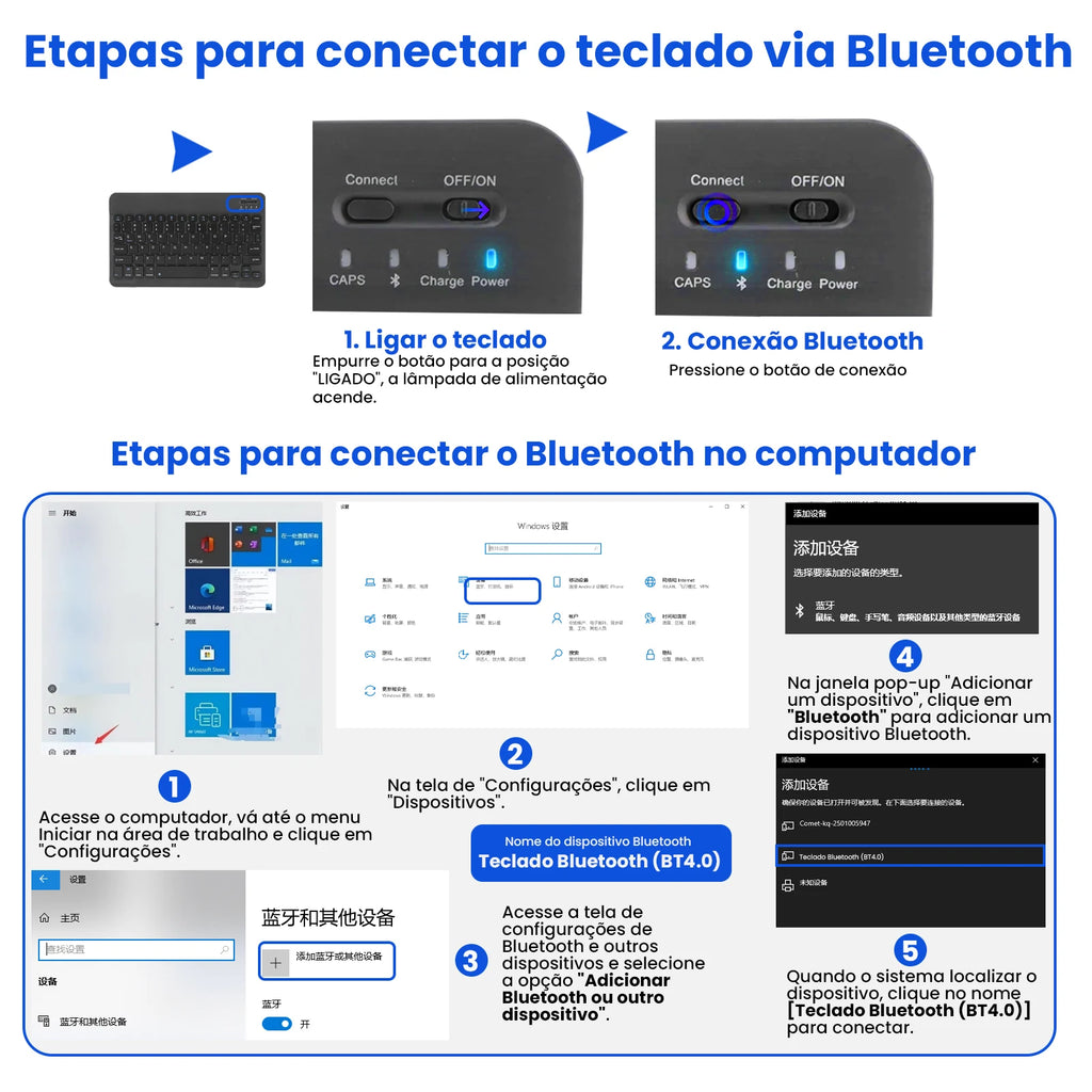 Kit Clavier & Souris Bluetooth Sans Fil Ergonomique – Compatible PC, Tablette & Home Office