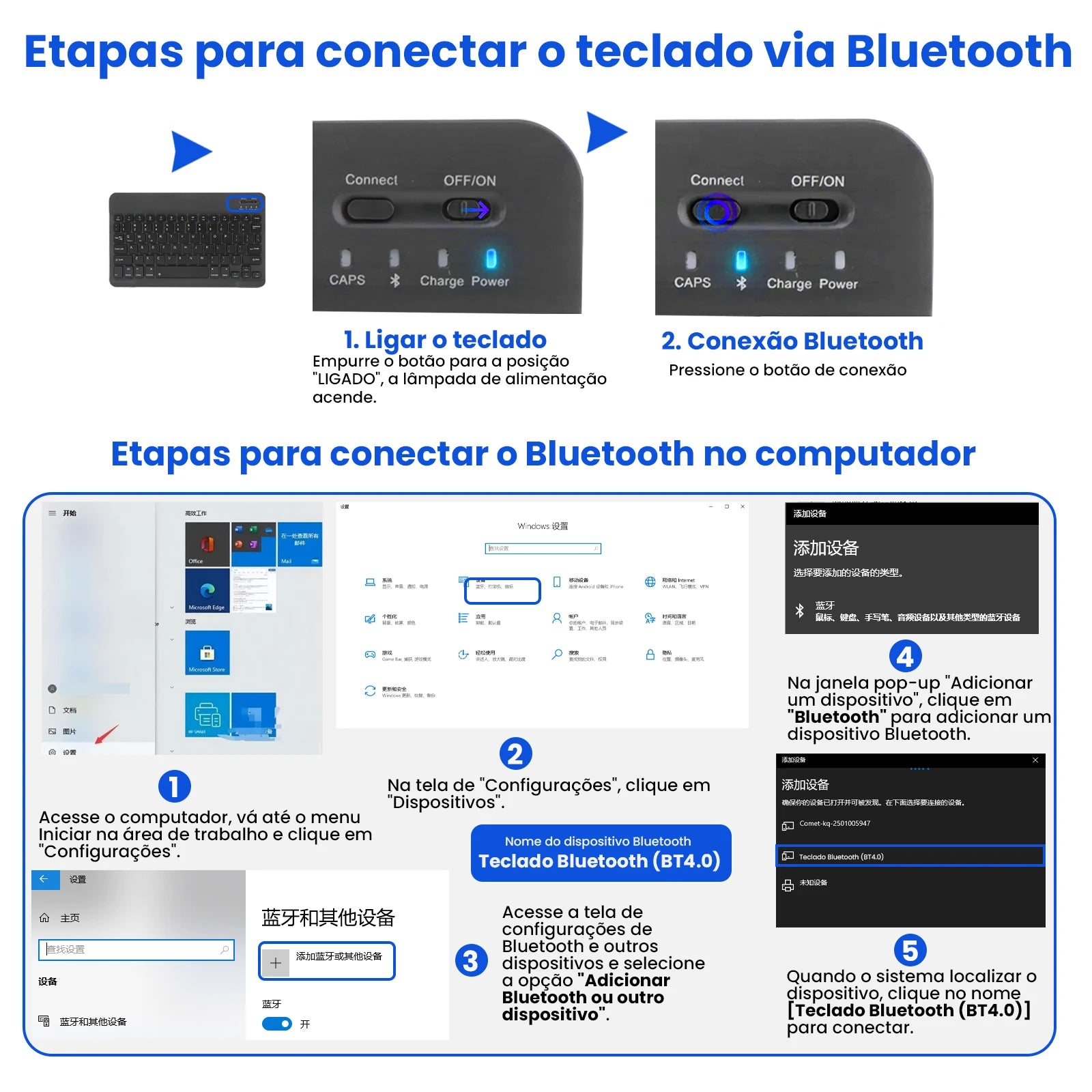 Kit Clavier & Souris Bluetooth Sans Fil Ergonomique – Compatible PC, Tablette & Home Office