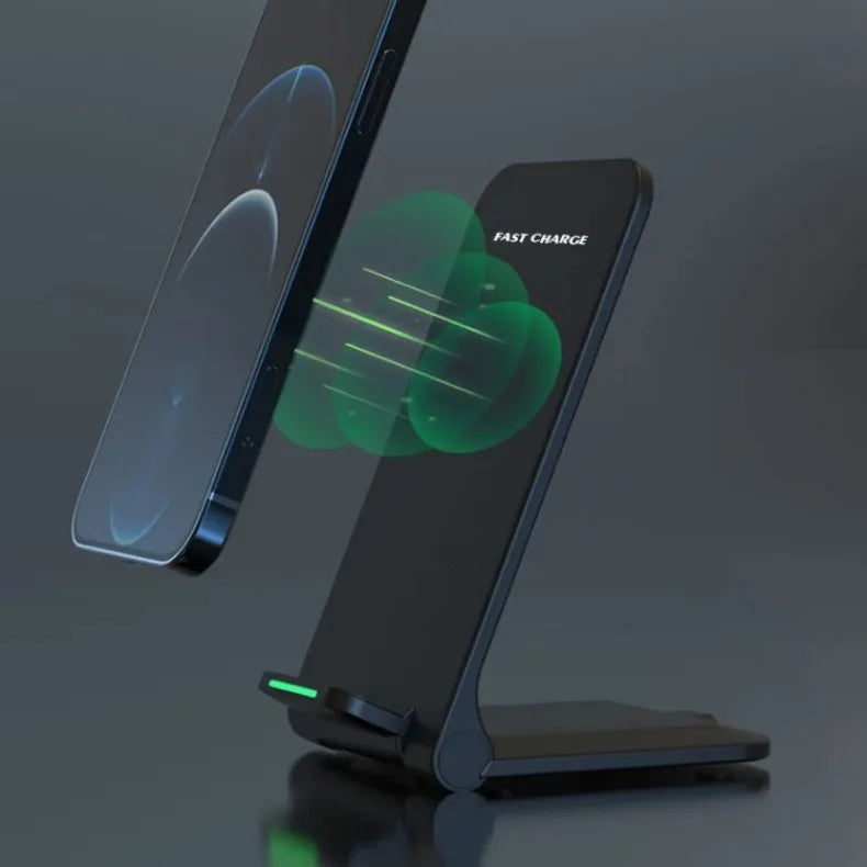 Chargeur Sans Fil 30W Pliable Stand – iPhone 14 13 12 11 Samsung S21 S20 Charge Rapide