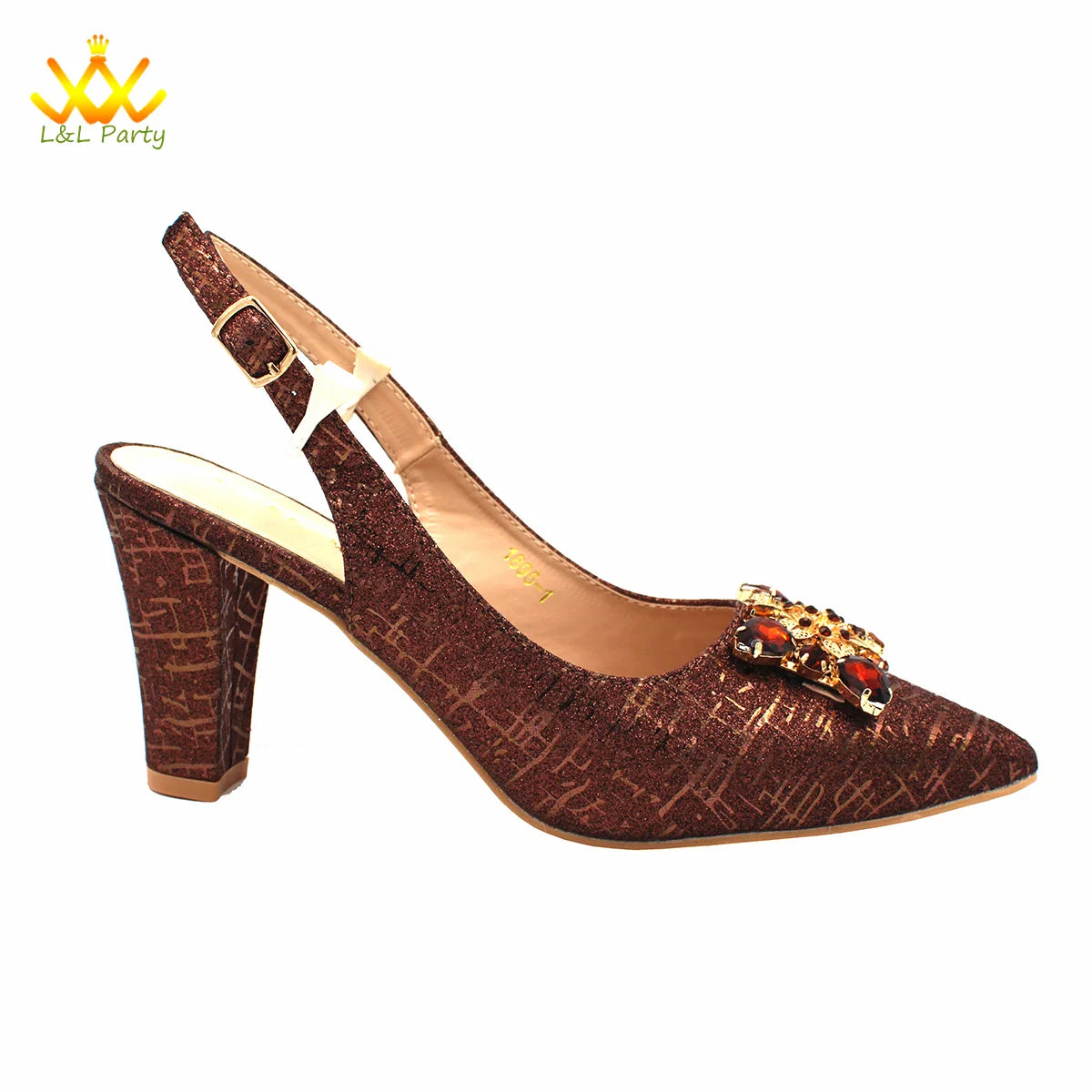 Ensemble Chaussures + Sac Italien Orange Cristal – Pumps Luxe Mariage Fête 2024