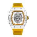 Montre Homme Skull Tête de Mort Automatique Transparente – Quartz Luxe Waterproof Fashion