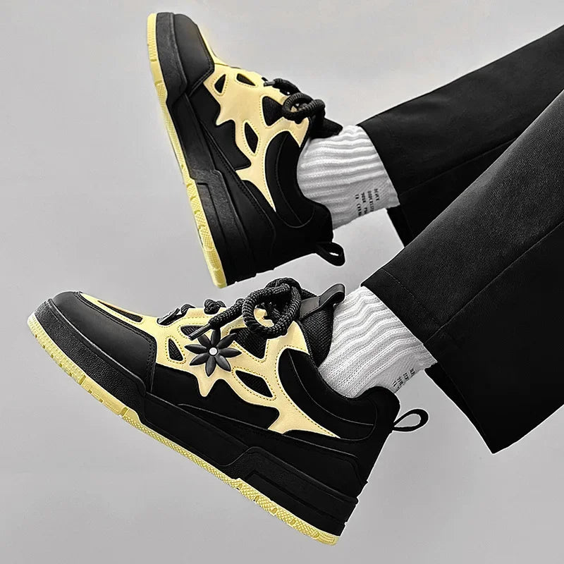 Sneakers Plateforme Vulcanisées Homme – Semelle Épaisse Respirantes Résistantes Sport Casual