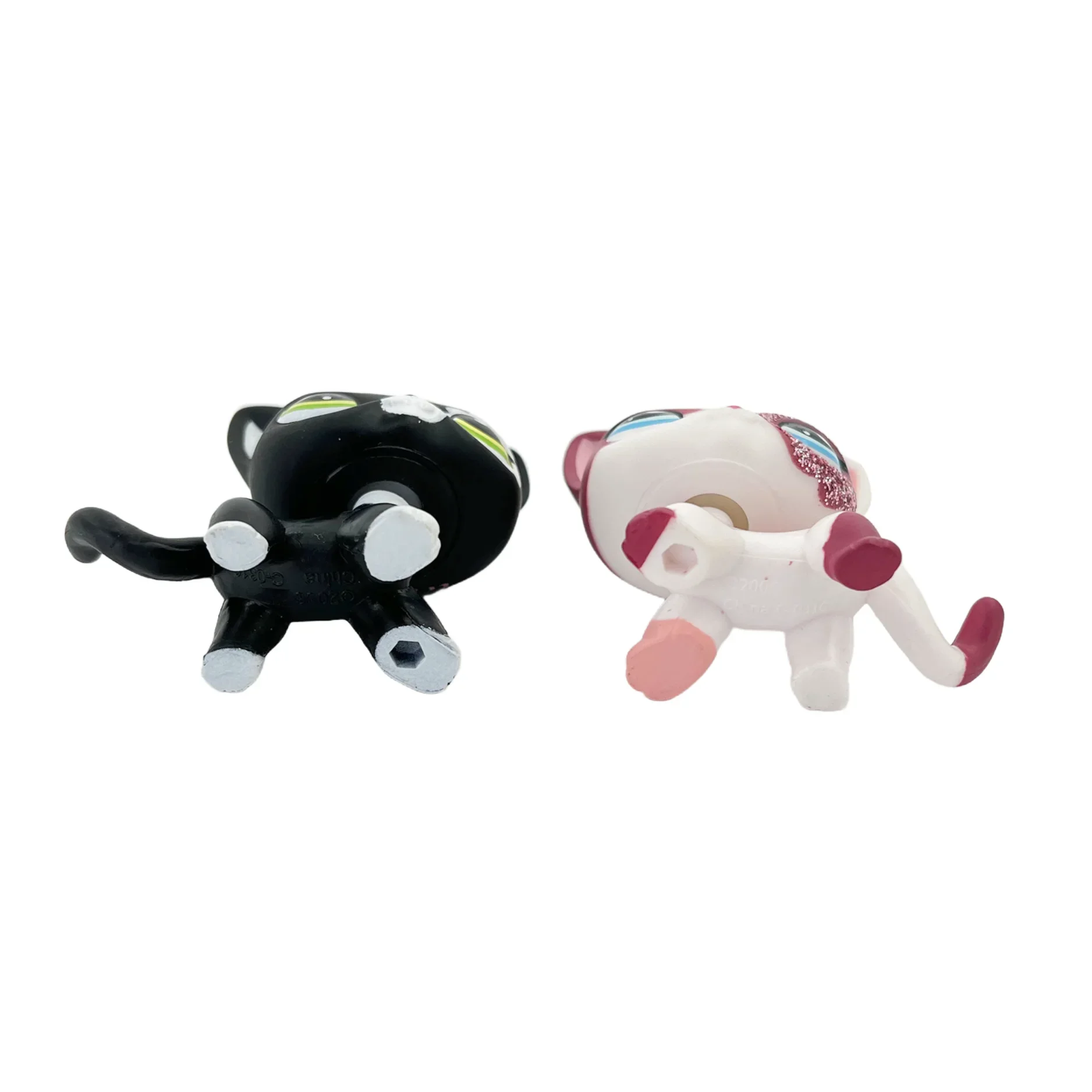 Los 2 Seltene LPS Tierfiguren – Süße Katze & Wackelkopftier Dackel Collie Cocker Dogge | Sammlerstück Kinderspielzeug