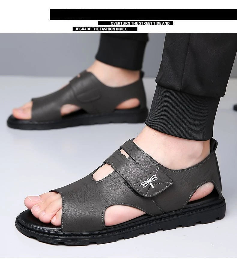 Sandales Romaines Cuir Soft Bottom Homme – Confortables Plage Qualité Premium Casual