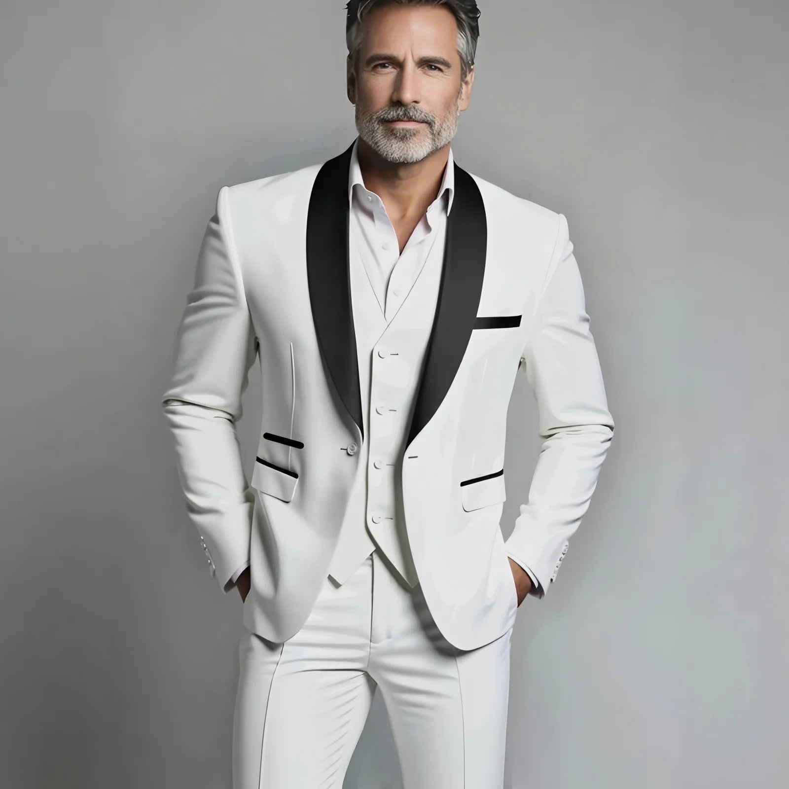 Costume Homme Slim Fit Noir – Ensemble Tuxedo Élégant Mariage & Cérémonie | Mode Homme Premium