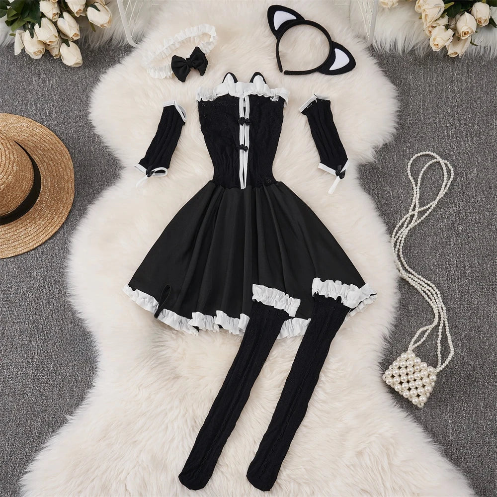 Combinaison Lingerie Femme Sexy Lapin Cosplay Déguisément Dos Nu Ajourné – Costume Roleplay Kawaii | Soirée