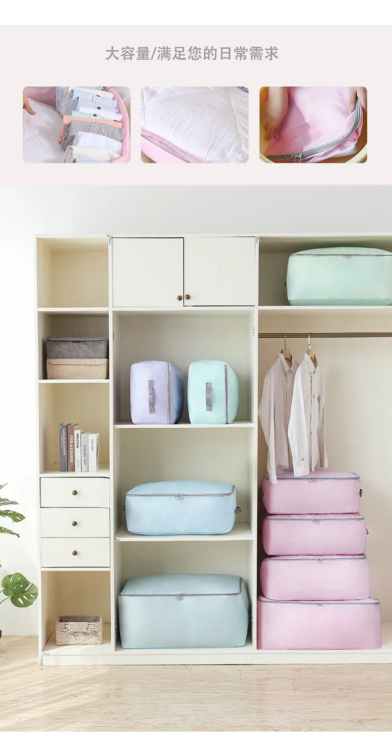 Sacs de Rangement Pliables Grande Capacité – Housse Anti-Humidité Vêtements Couettes Armoire