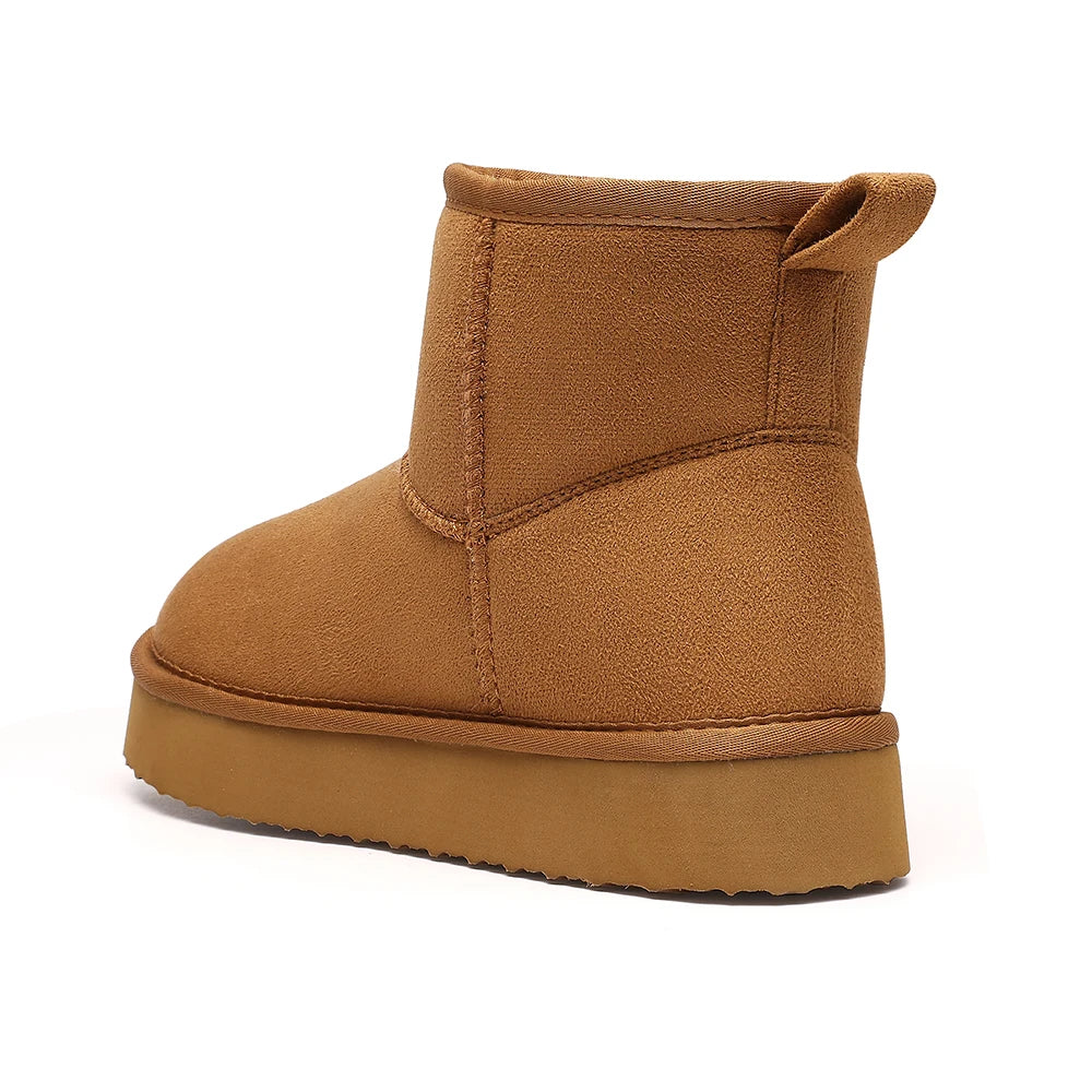 Eyriphy Boots Neige Fourrure Femme Hiver 2024 – Cheville Épaissies Non-Slip Outdoor Chaud