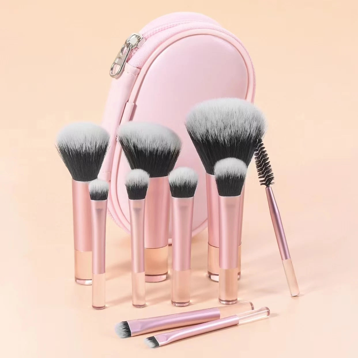 Kit 10 Pinceaux Maquillage Mini – Taille Voyage | Multicolore