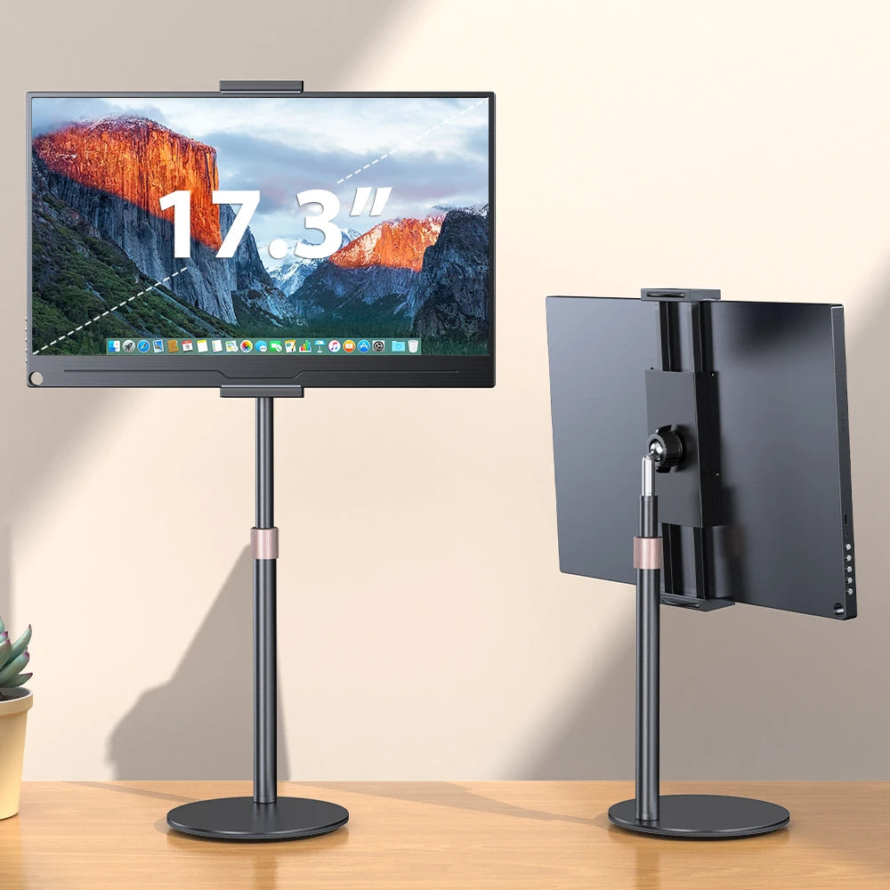 UPERFECT Support Moniteur Rotatif Portable – Hauteur Réglable, VESA, Compatible Tablette & Écran jusqu'à 17.3" | Bureau