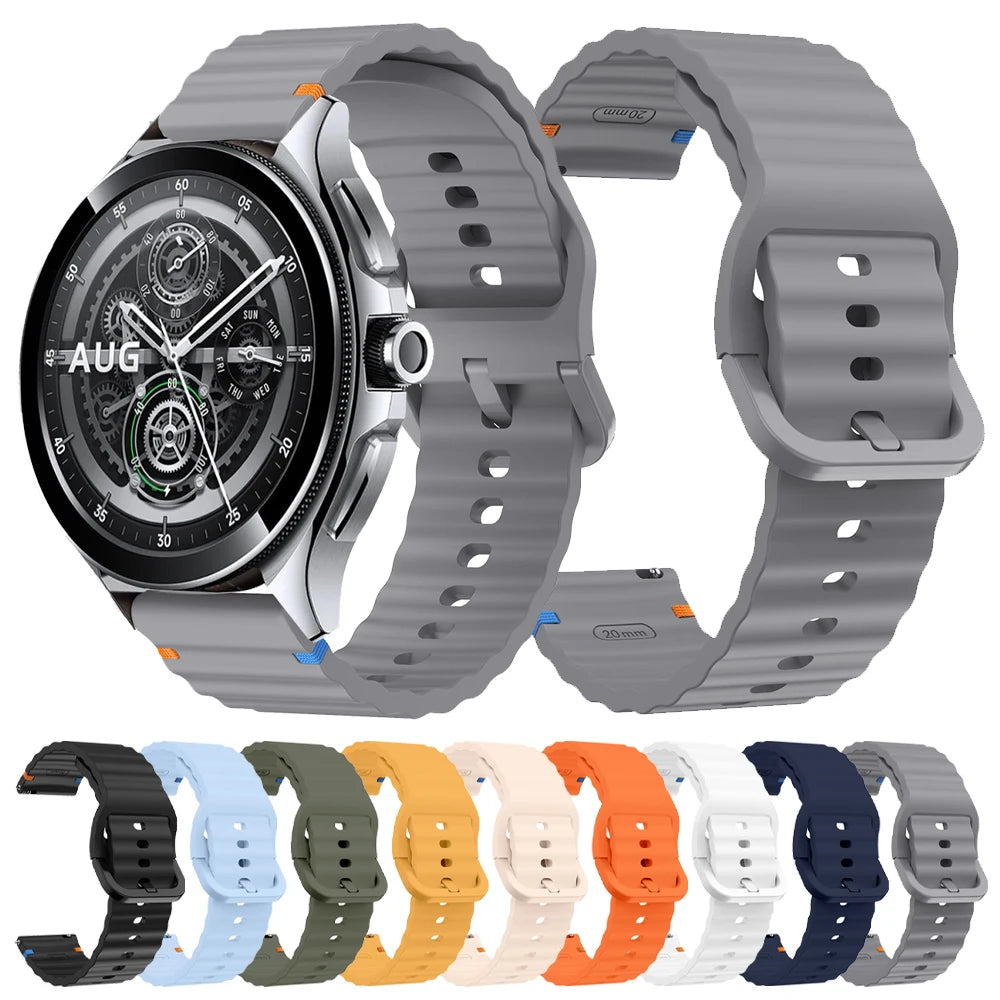 Bracelet Silicone 22mm Xiaomi Watch 2 Pro S4 S3 S2 S1 Active Mi Watch Color 2 – Vague Sport