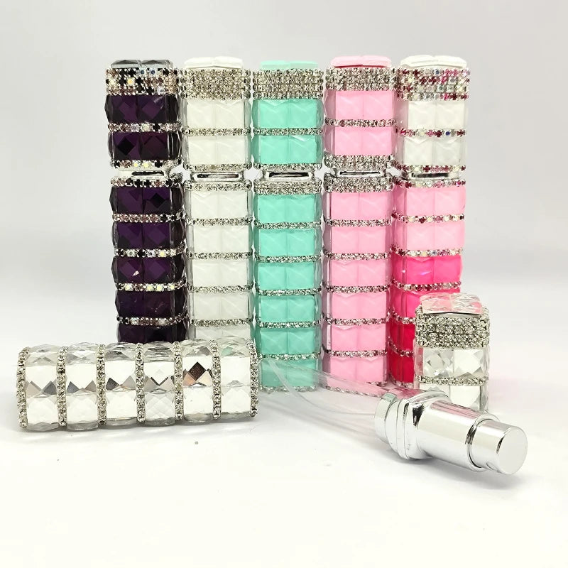 Flacon Parfum Vaporisateur Diamant 12ml – Verre Rechargeable | Échantillon & Voyage