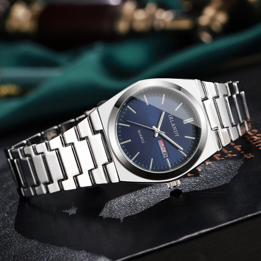 Montre Homme Luxe Business Quartz Calendrier – Élégante Fashion Casual