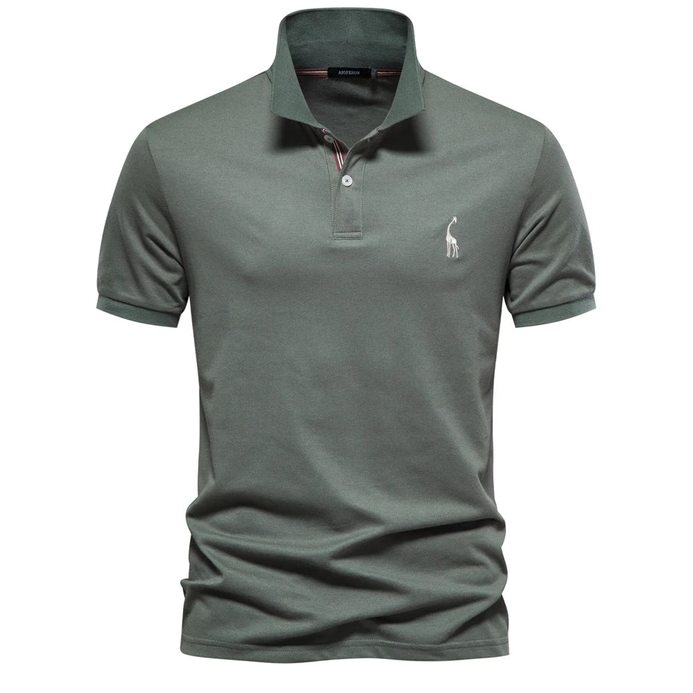 Polo Homme Coton Manches Courtes Couleur Unie Haute Qualité – Casual Élégant Été | Mode Homme Premium