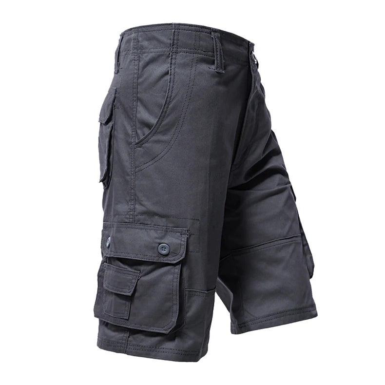 Short Cargo Homme Bermuda Coton Mi-Genou Sport Casual Golf Running Gym Grande Taille Droit Confortable Été – Short Multi-Poches Premium Polyvalent | Mode Homme Sport Premium