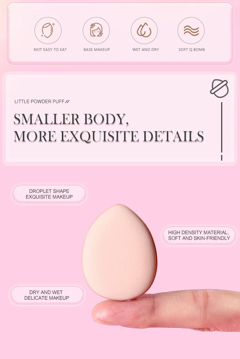 Mini Éponges Doigt Puff Maquillage – Lot 50 ou 100 Pcs | Fond de Teint & Correcteur Air Cushion Sec & Humide