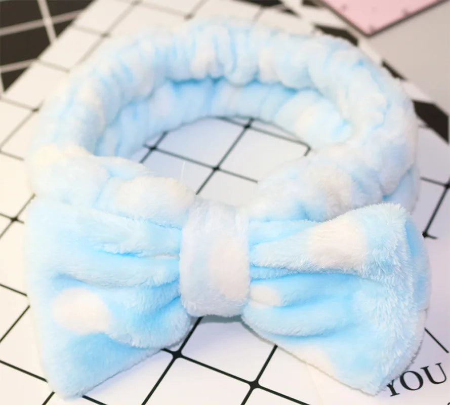 Bandeau Maquillage Oreilles de Lapin Coral Fleece – Élastique Doux | Soin Visage & Coiffure Fille