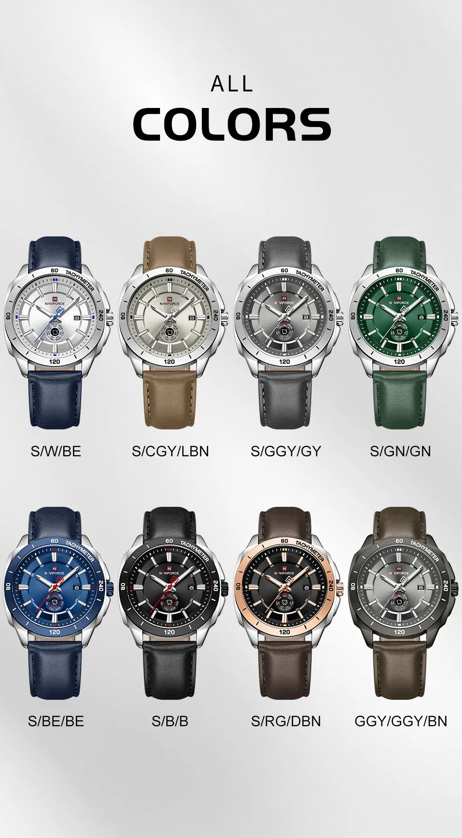 Montre Homme NAVIFORCE 2026 Quartz Cuir Sport Casual Jour Date – Élégante Fashion