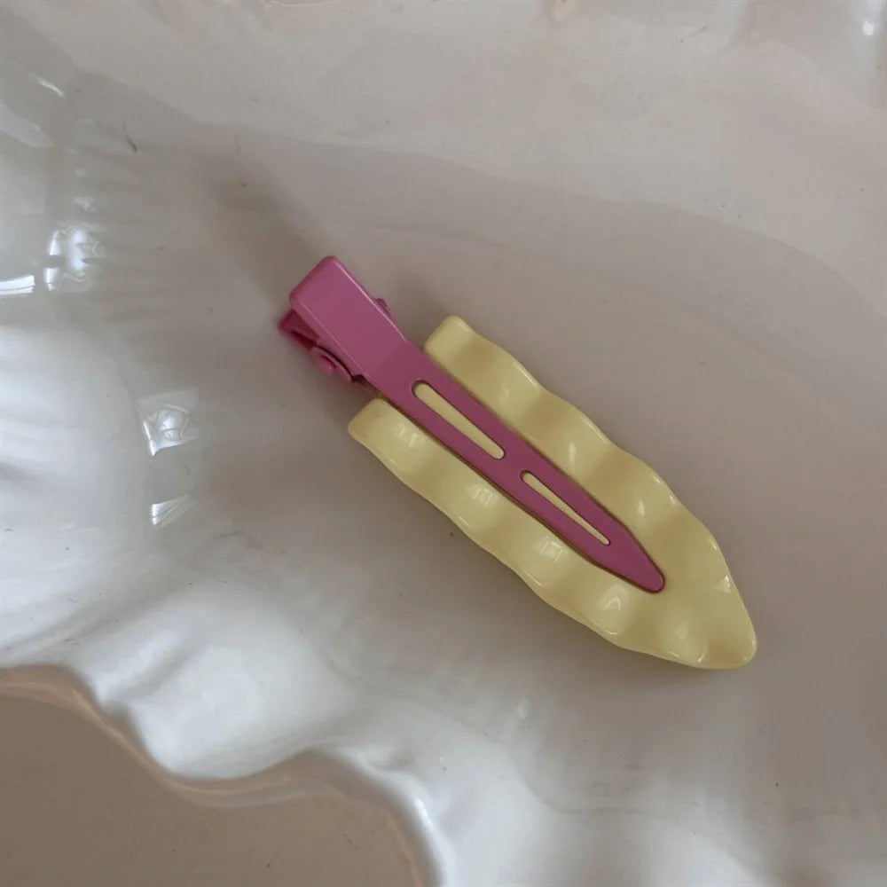 Pince Cheveux Macaron Coréenne – Vague Métallique Sans Couture | Accessoire Frange & Headgear