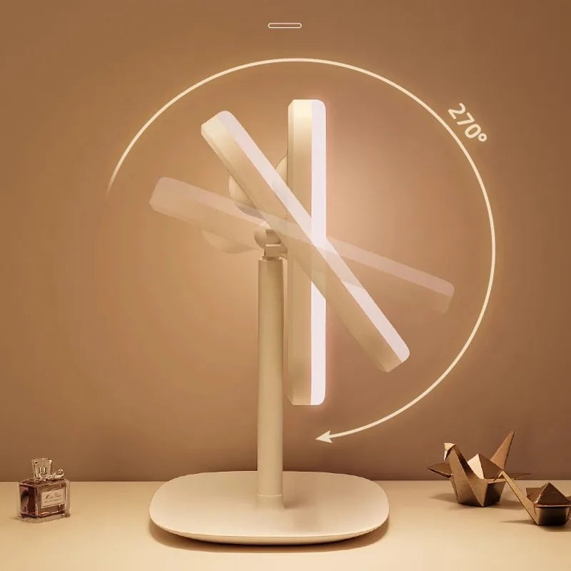 Miroir Maquillage LED 3 Couleurs – Tactile Dimmable 270° | Portable Voyage & Coiffeuse