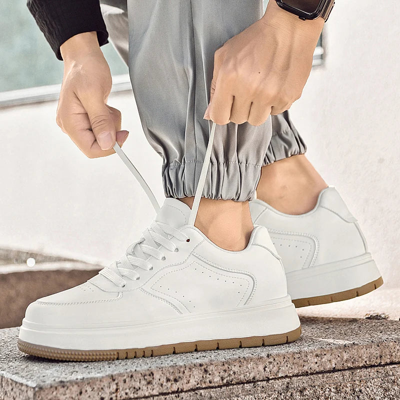 Chaussures Rehaussantes Homme 10/8/6CM Invisibles – Sport Blanches Grande Taille 37-44