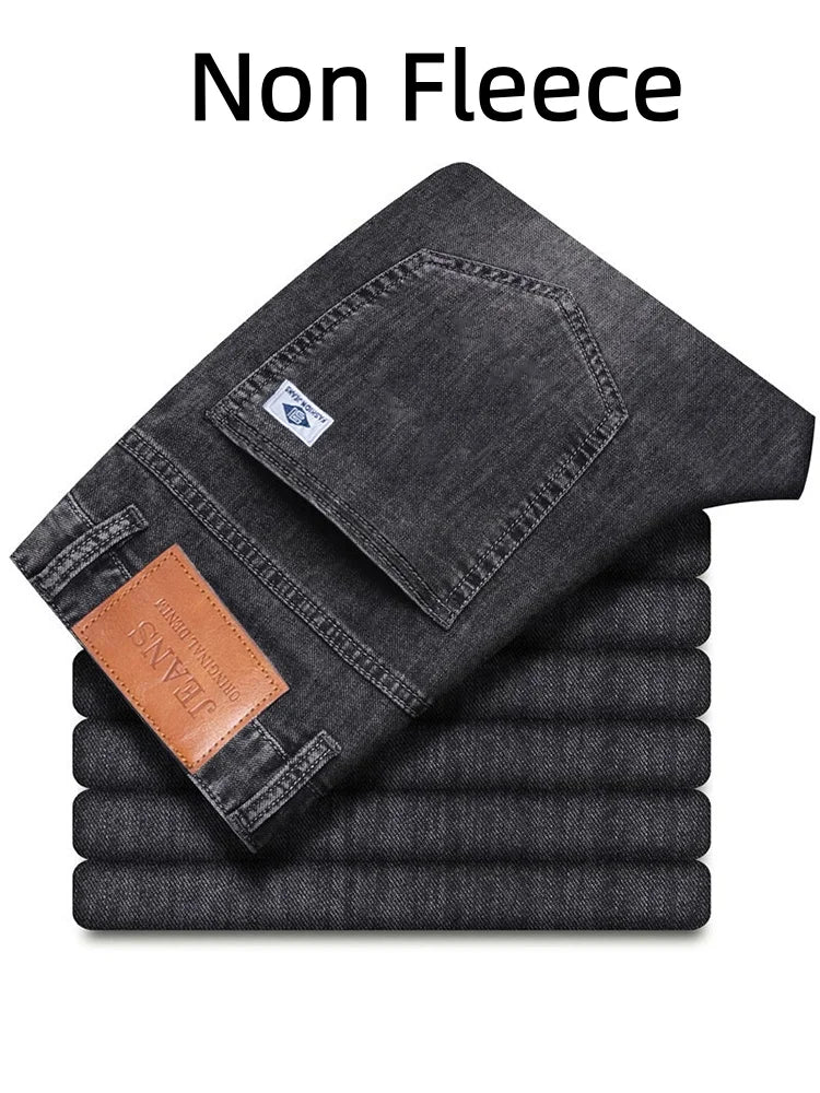 Jean Homme Loose Straight Leg Rétro Lavé Élastique Casual Toutes Saisons Polyvalent Confortable Intemporel Élégant – Jean Loose Premium Straight Leg Rétro | Mode Homme Denim Premium Polyvalent