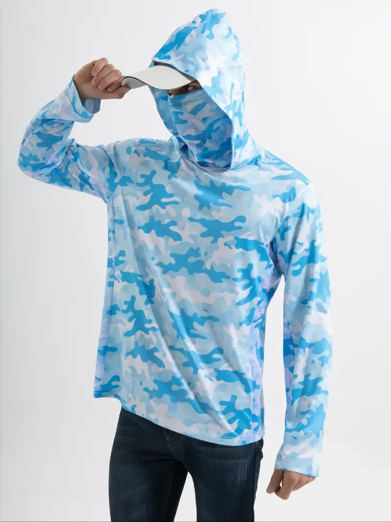 Tenue Anti-UV Manches Longues avec Cagoule - Randonnée, Pêche & Outdoor