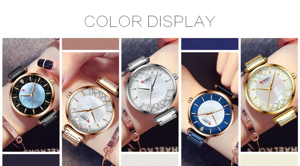 Montre Femme CURREN Luxe Quartz Japonais – Acier Inoxydable Étanche Élégante Fashion
