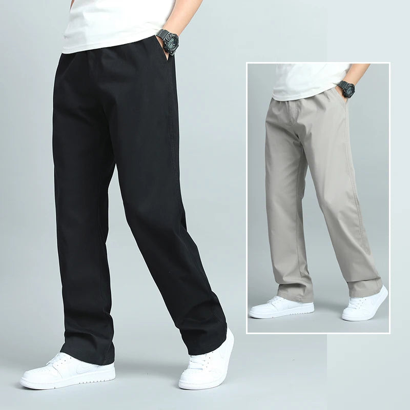Herren Übergrößen Hose Baumwolle Casual Loose Fit Gerader Schnitt Cargohose – Sommer Herbst | Herrenmode Bequem