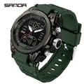 Montre Homme SANDA Militaire Tactique G-Style – LED Digital Quartz Étanche 50M Sport Luxe