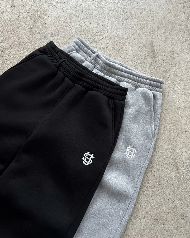 Pantalon Homme Y2K Rétro Loose Droit – Zip Bas de Jambe Broderie Hip Hop Harajuku Streetwear Casual | Mode Homme Premium