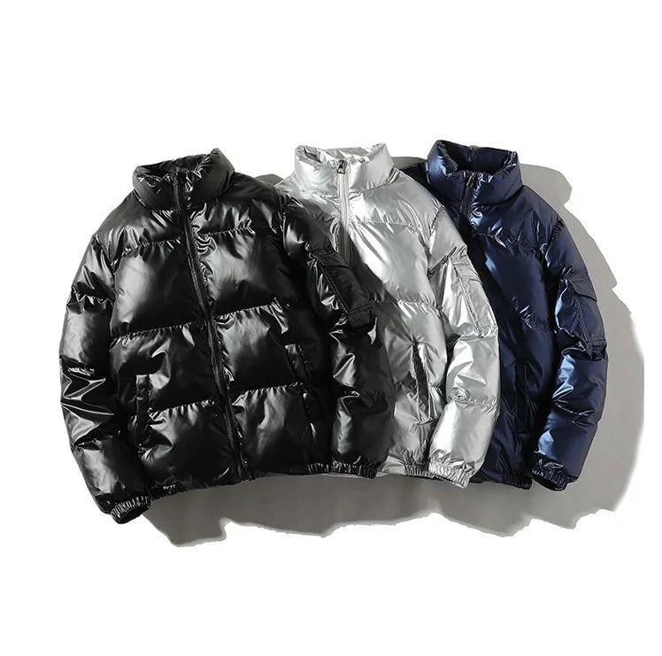 Parka Hiver Homme Harajuku Zip Capuche 2024 – Manteau Chaud Coupe-Vent Casual