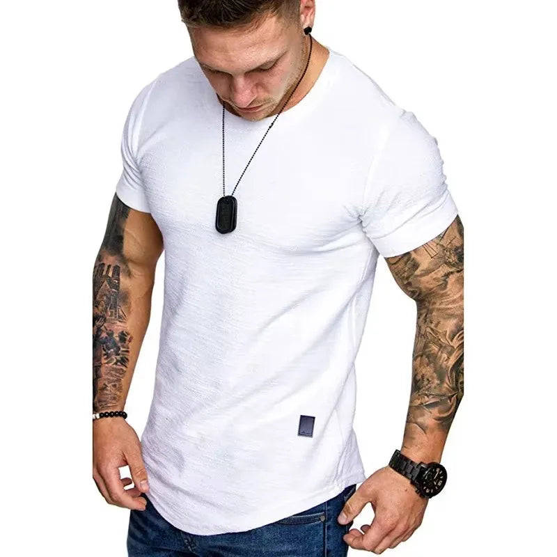 T-Shirt Homme Manches Courtes Col Rond – Casual Été Basique Léger Fashion Sport Running Actif | Mode Homme Premium