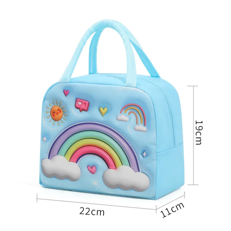 Sac Repas Isotherme Enfant 3D Animaux Cartoon – Boîte Bento Isotherme Grande Capacité