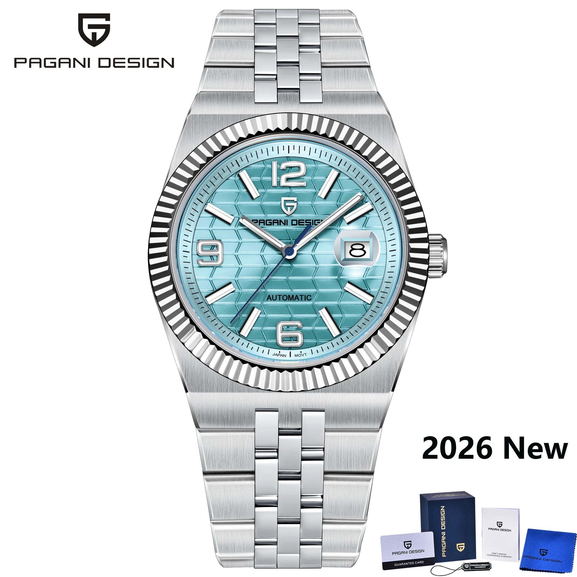 Montre Homme Luxe PAGANI DESIGN 2026 Automatique Cadran 3D Losange Verre Saphir – Business Fashion