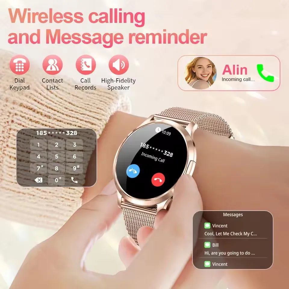 Smartwatch AMOLED 1.32" Unisexe 2025 – Cadran Personnalisable, Appels Bluetooth & Suivi Cardio | Sport & Fitness | Homme & Femme