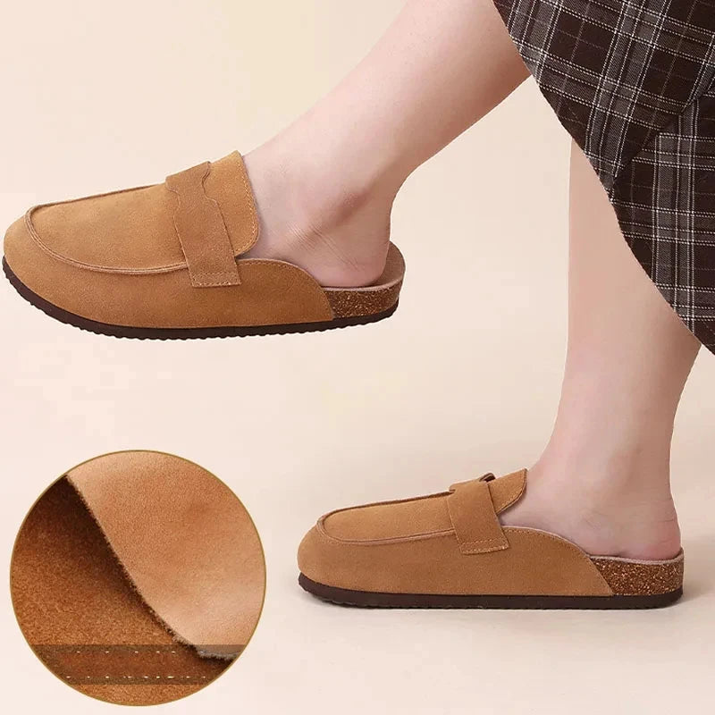 Clogs Liège Suède Unisexe Plage Non-Slip Smile – Mules Outdoor Maison Fashion