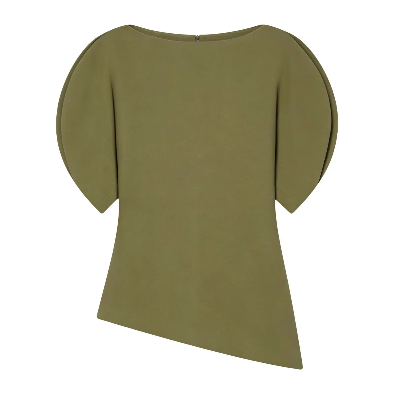 Blouse Noire Vintage Femme – Manches Bouffantes Courtes & Ourlet Asymétrique | Chic Tendance Printemps 2026